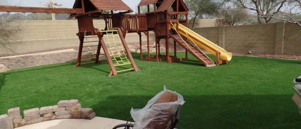 Artificial turf looks like real grass