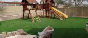 Artificial turf looks like real grass