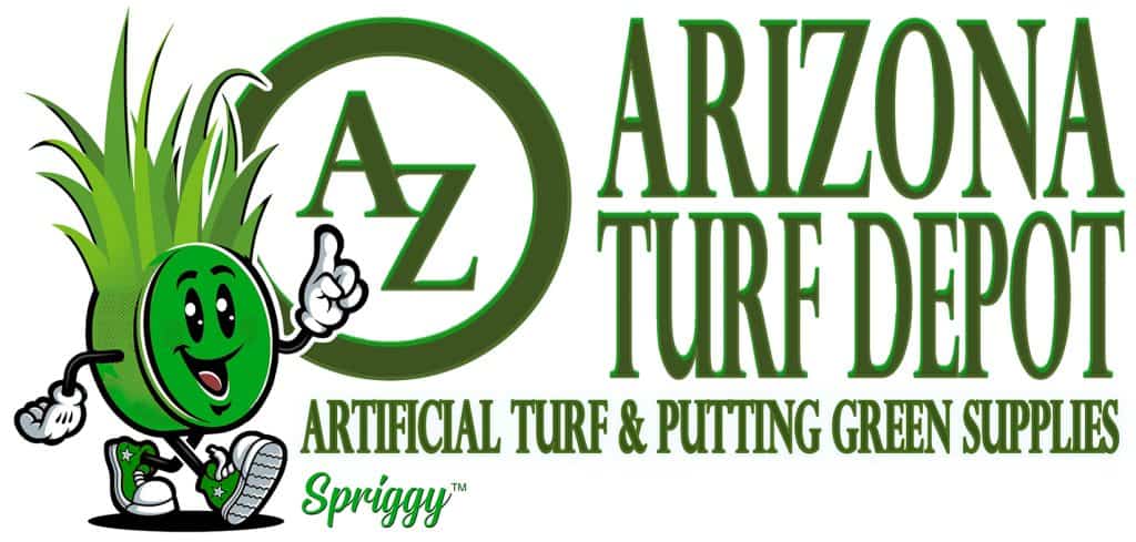 Arizona Turf Depot - SPRIGGY Mascot w Tagline logo